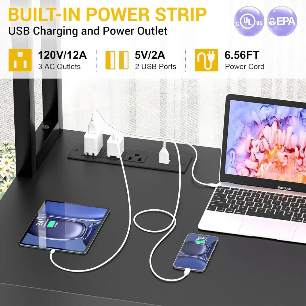 Reversible L-Shaped Gaming Desk