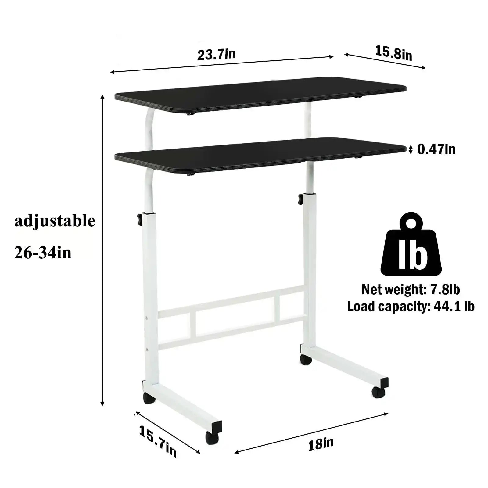 Adjustable Rolling Laptop Desk