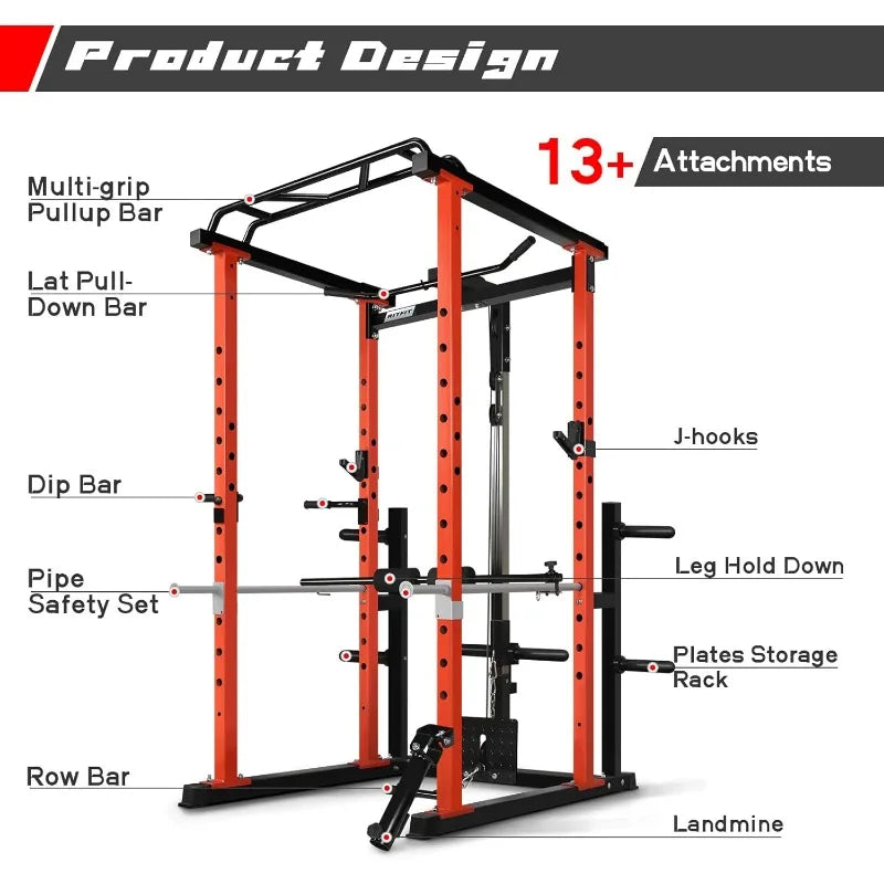 LAT Pull Down, Squat Rack