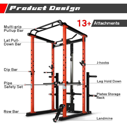 LAT Pull Down, Squat Rack