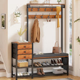 Coat Rack, Shoe Storage, Bench