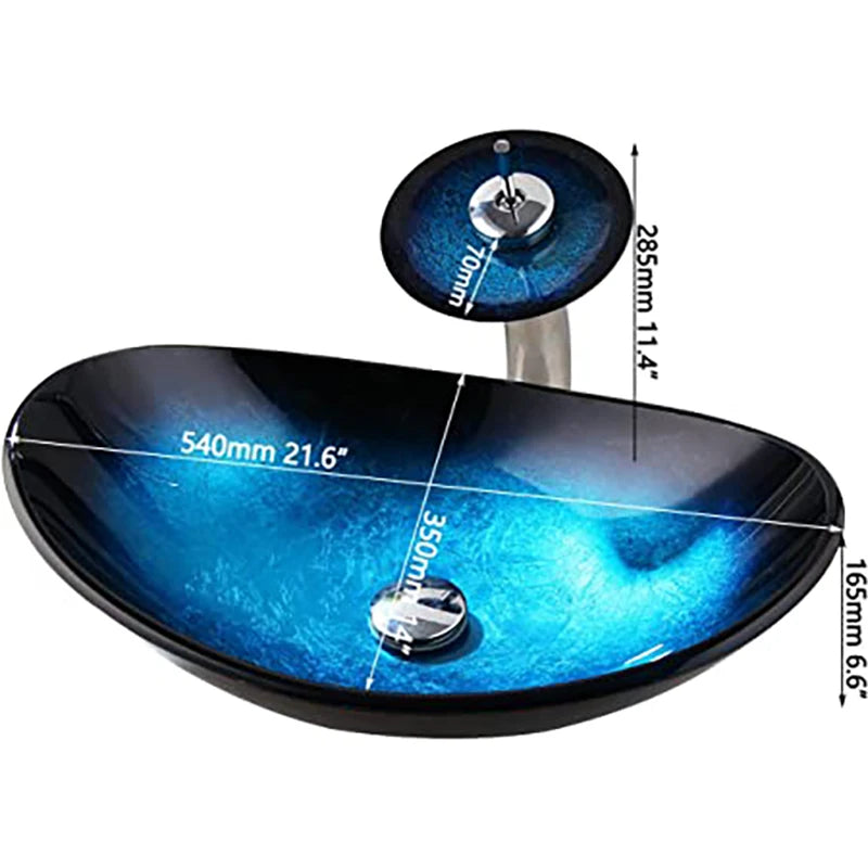 Tempered Glass Vessel Sink