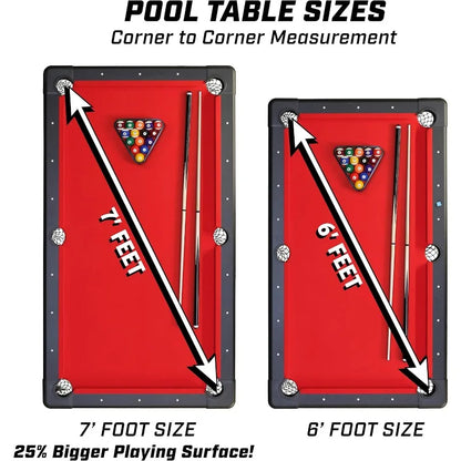 6, 7, or 8 ft Portable Billiards Table