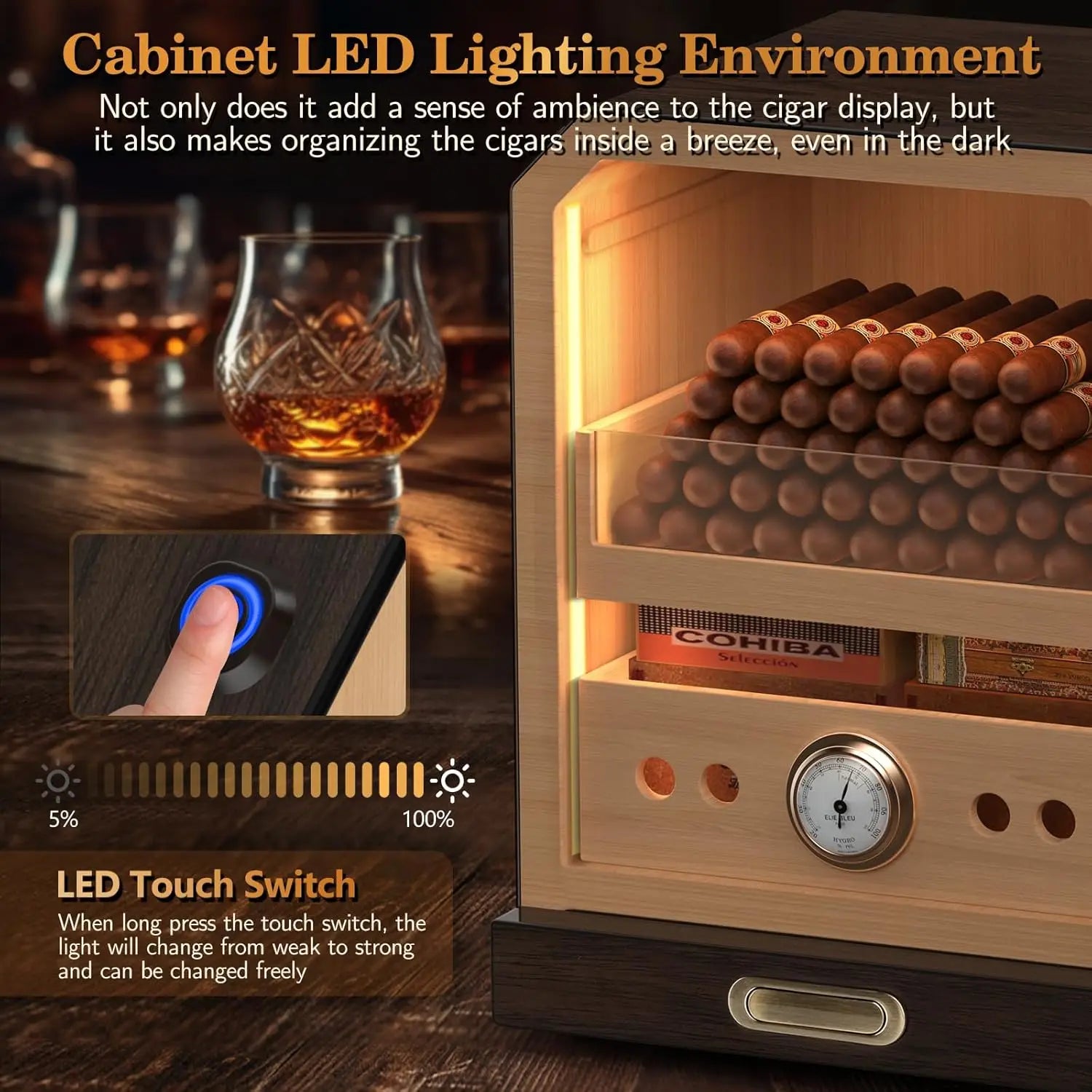 Cigar Humidor Large Capacity Storage