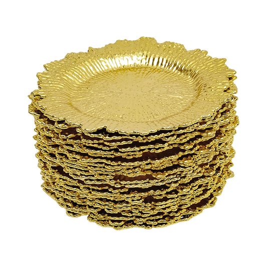 Flora Reef Gold Plates - 24 Pack
