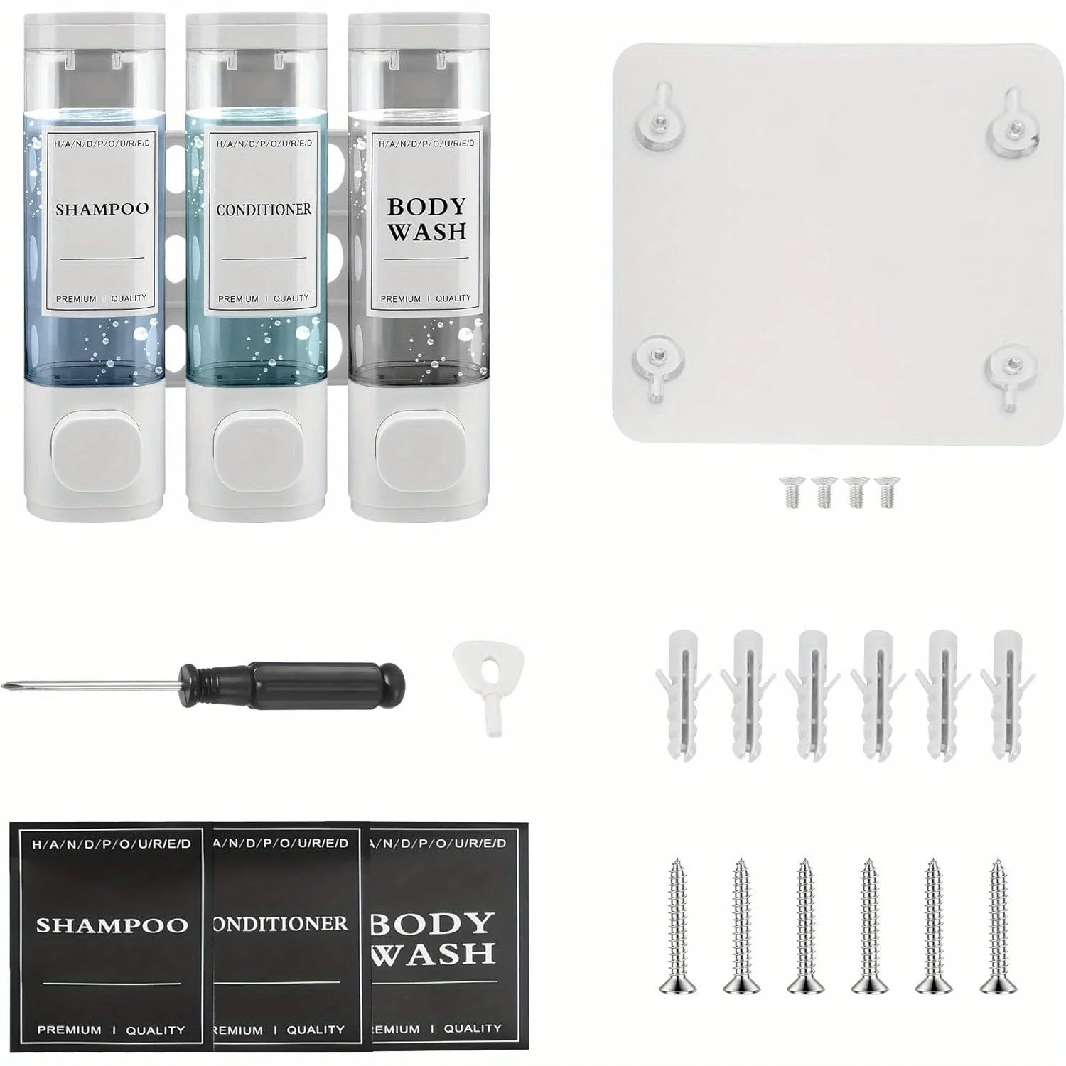 Shampoo Conditioner Soap Dispenser