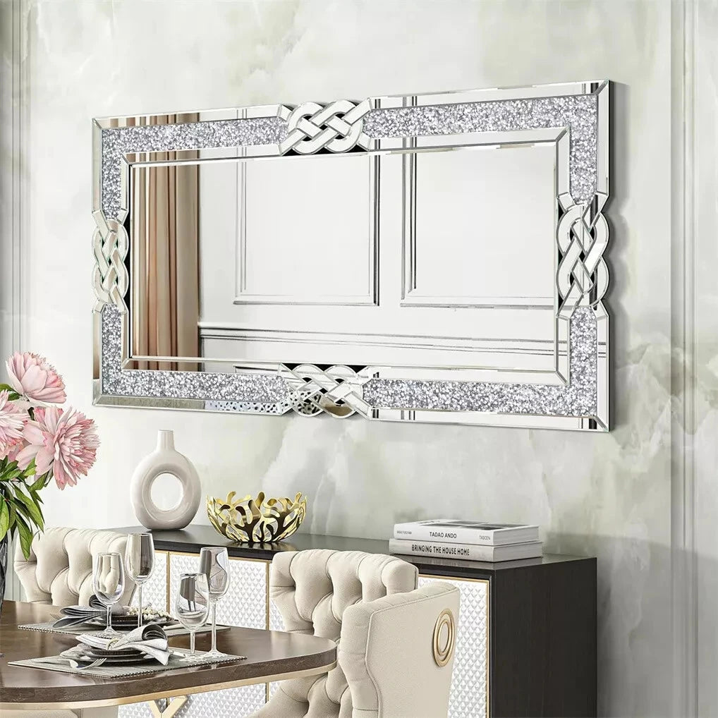 Crushed Diamond Rectangular Mirror