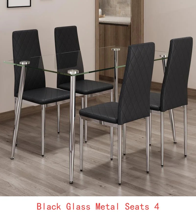 Dining Table with Tempered Glass