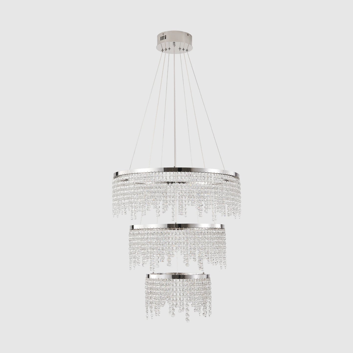 Luxury Crystal Round Chandelier 23.6 Inch