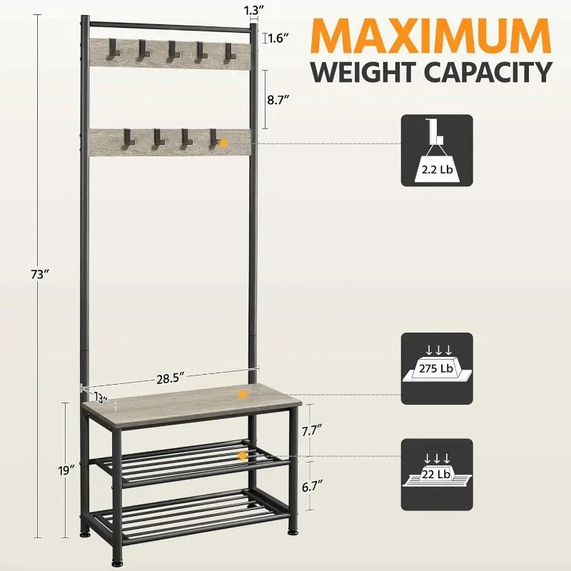 Coat Rack & Storage Organizer