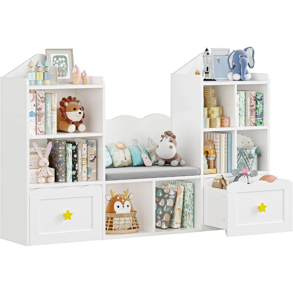 Kids Bookshelf with Reading Nook