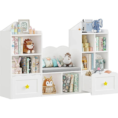 Kids Bookshelf with Reading Nook