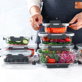 8-Piece Glass Food Containers