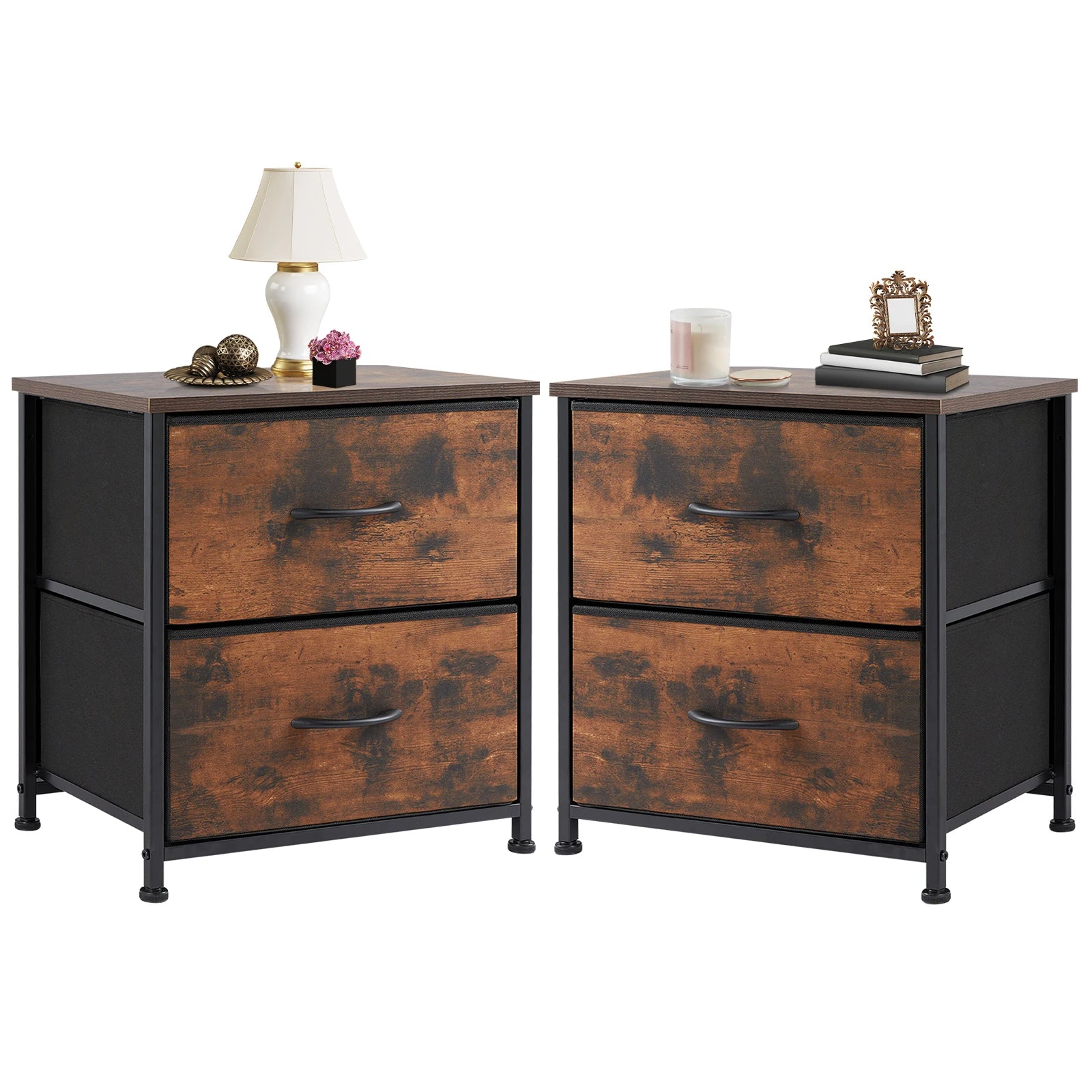 Elegant Nightstand Bedside Table for Bedroom Storage & Style