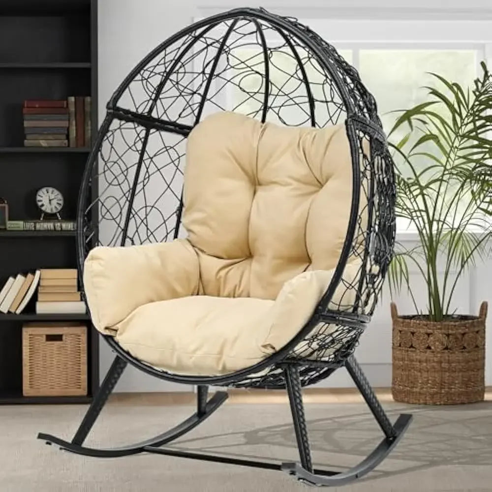 Wicker Rocking Egg Chair for home use