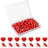 100 Heart-Shaped Thumbtacks