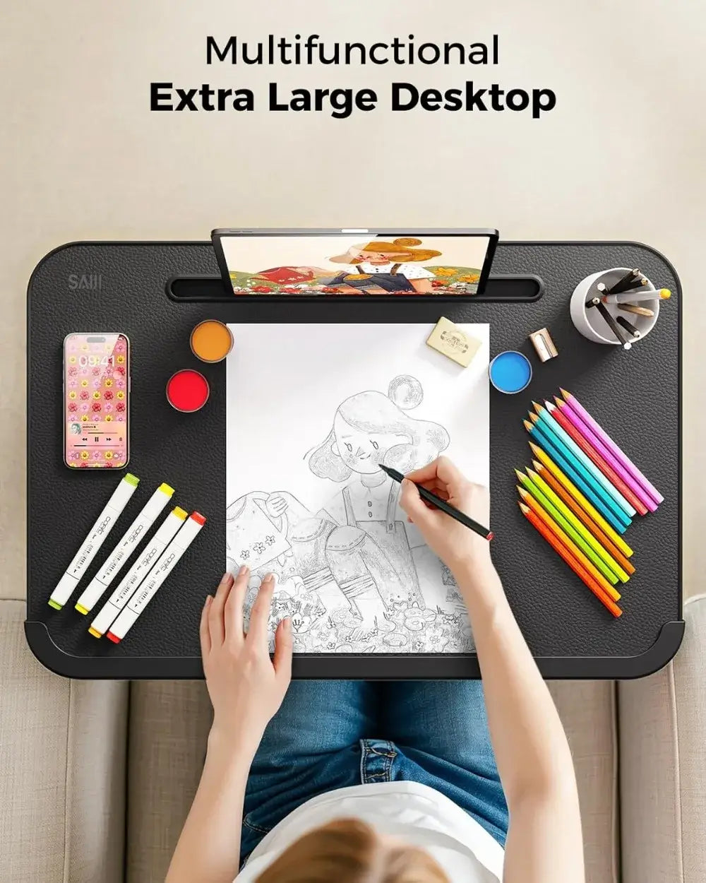 Foldable TV Tray Table for Living Room and Home Use