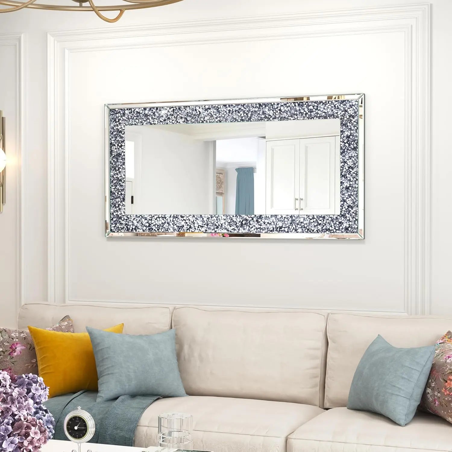 Rectangular Diamond Wall Mirror