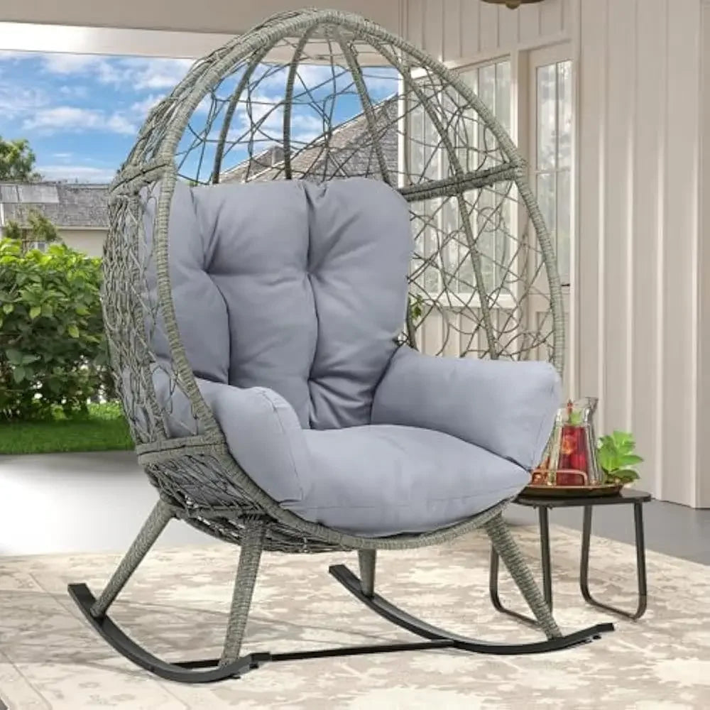 Wicker Rocking Egg Chair for home use