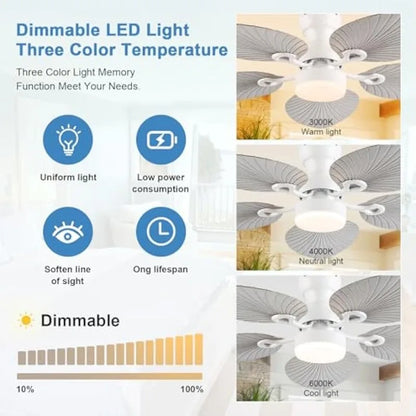 52-Inch Palm Leaf Ceiling Fan