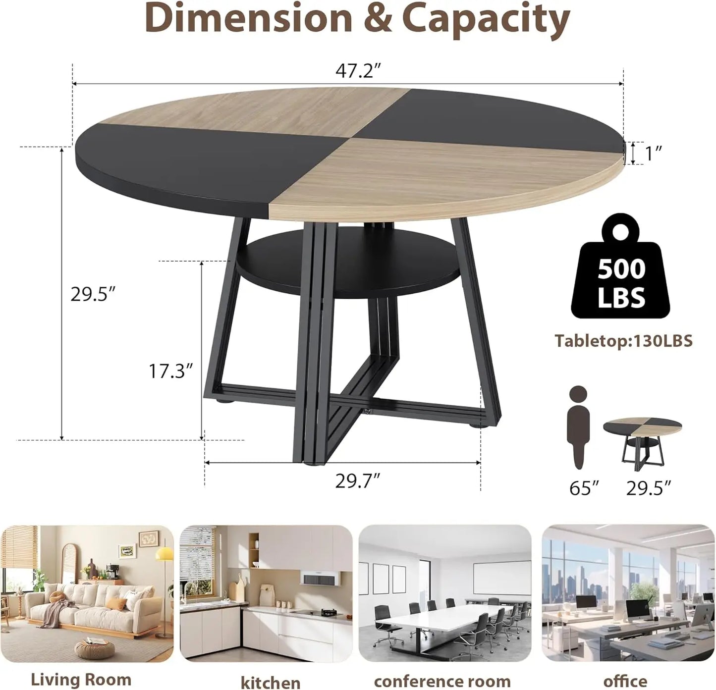 [TABLE ONLY] Dining Table for 4-6