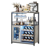 Wine Bar Cabinet with LED Lights