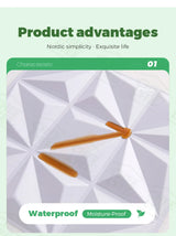 10 Pack/Self Adhesive/3D Wall Panels