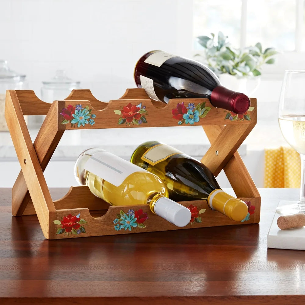 Acacia Wood Wine Rack