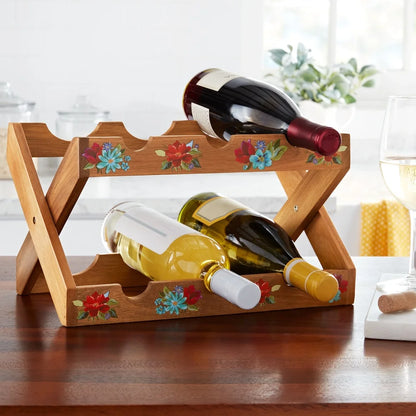 Acacia Wood Wine Rack
