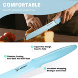 14 Pieces Blue Knife Set