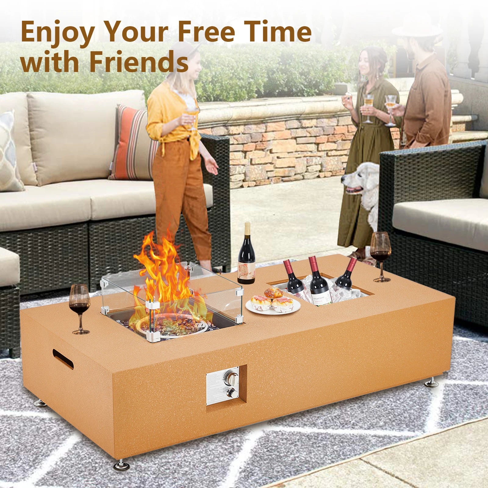 Modern Patio Fire Pit Table for Outdoor Relaxation & Style