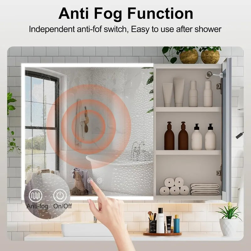 Assembled LED Lighted Medicine Cabinet