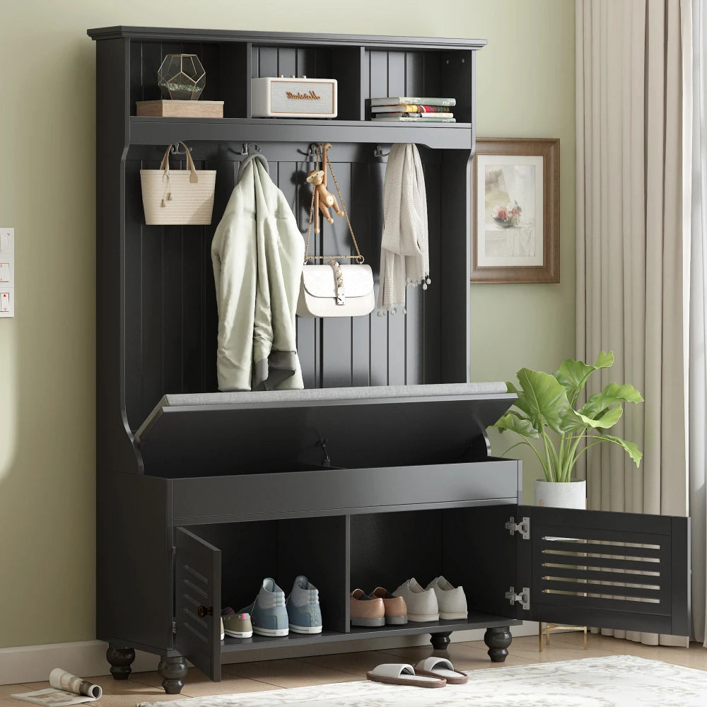 Entryway Bench and Coat Rack