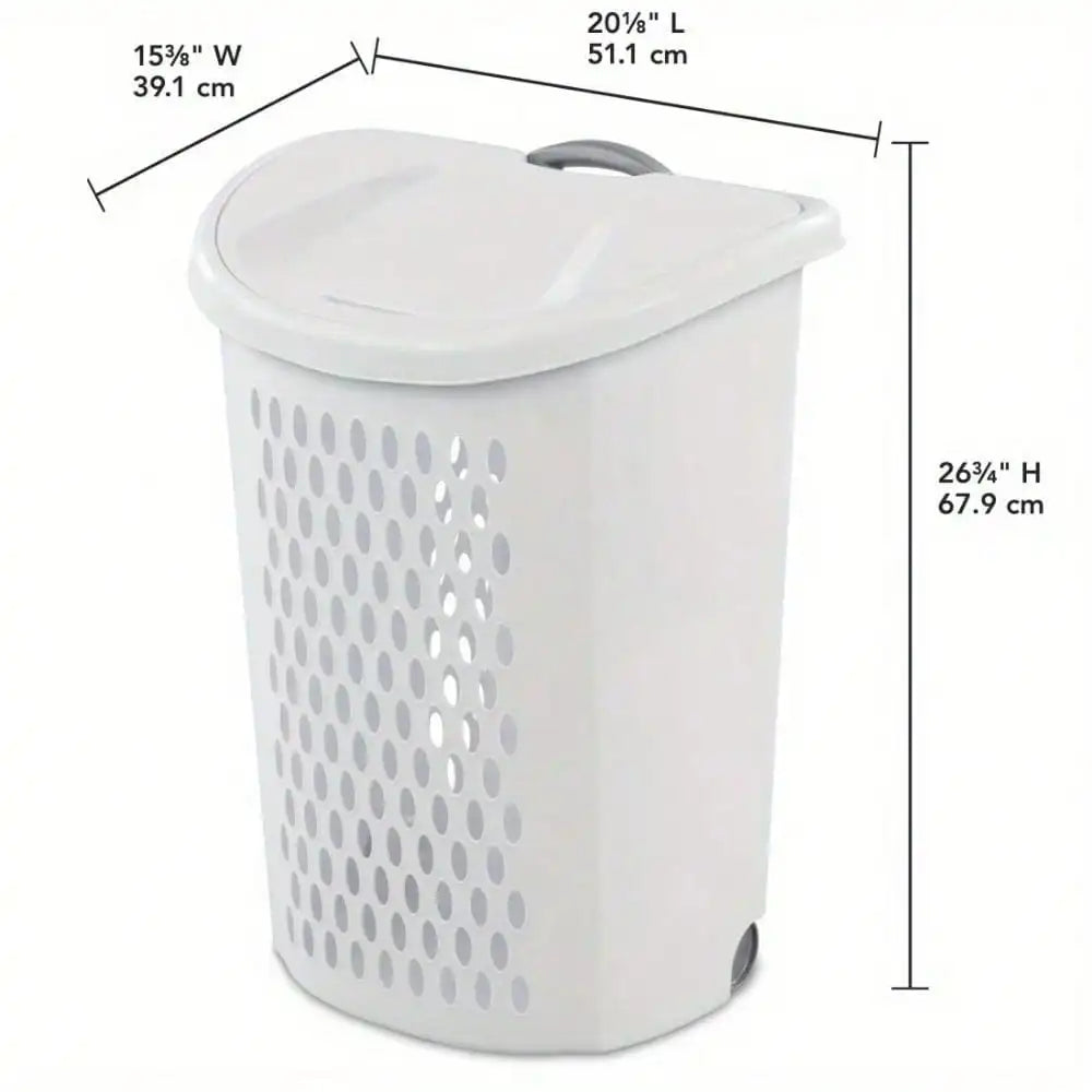 Plastic Laundry Basket with Wheels
