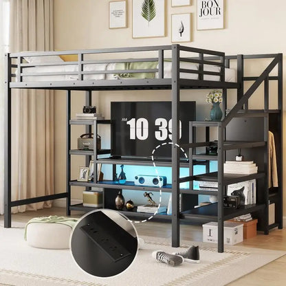 Full Size Metal Loft Bed