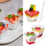 Dessert Cups With Lids and Spoons