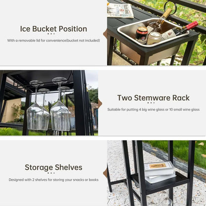 Outdoor Patio Bar Set/6 Piece