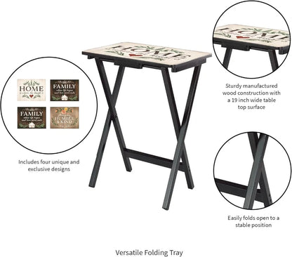 Rectangular Folding TV Trays for Living Room and Home Use