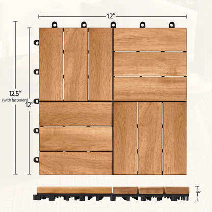 Hardwood Interlocking Deck Tiles