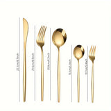 Luxury Golden Cutlery - 60 PCS