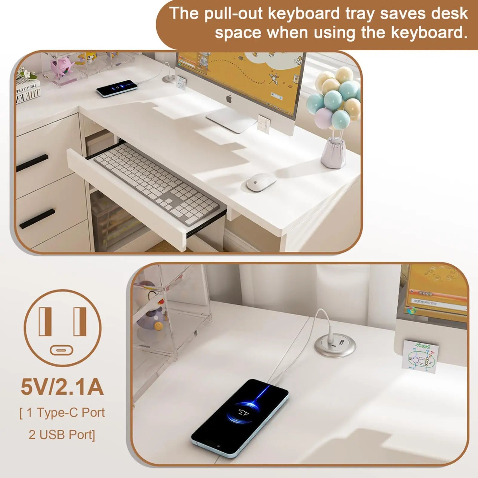 Computer Desk Glass Cabinets for home