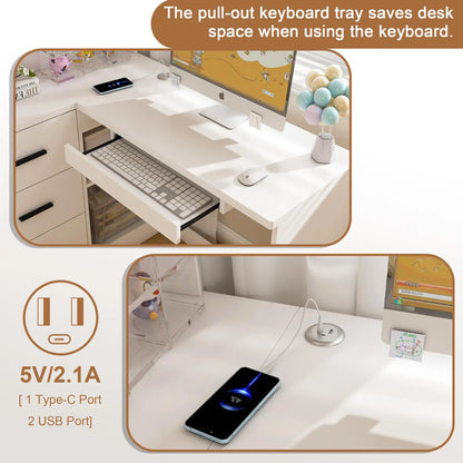 Computer Desk Glass Cabinets for home