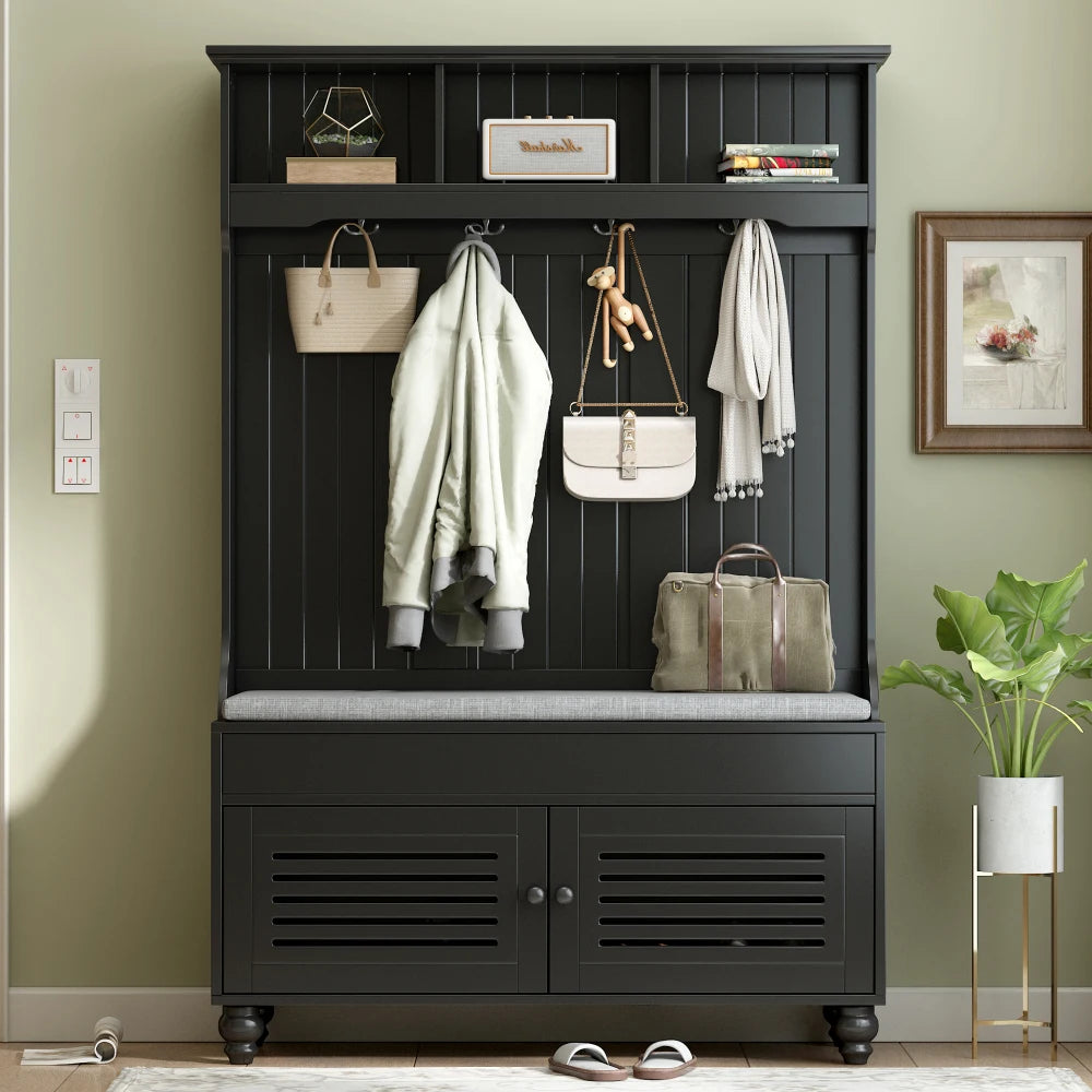 Entryway Bench and Coat Rack