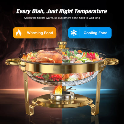 2/4-Set Round Chafing Dishes