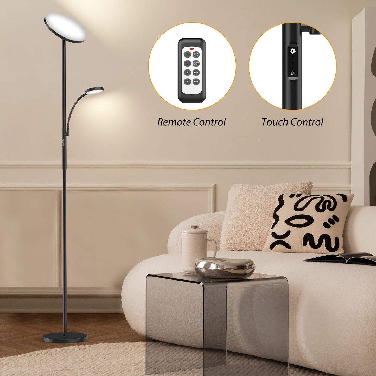 Floor Lamp with Remote Control