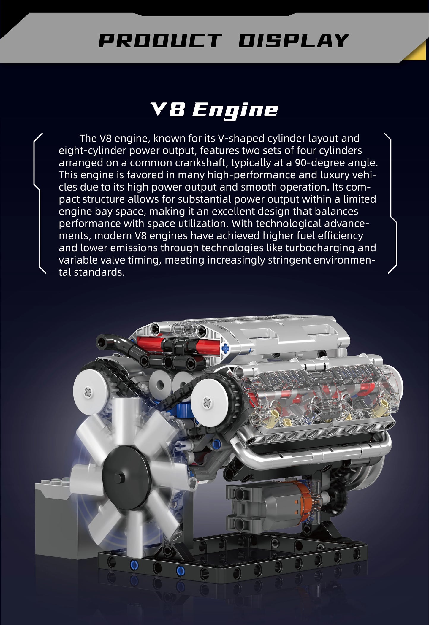 V8 Engine Building Blocks Sets