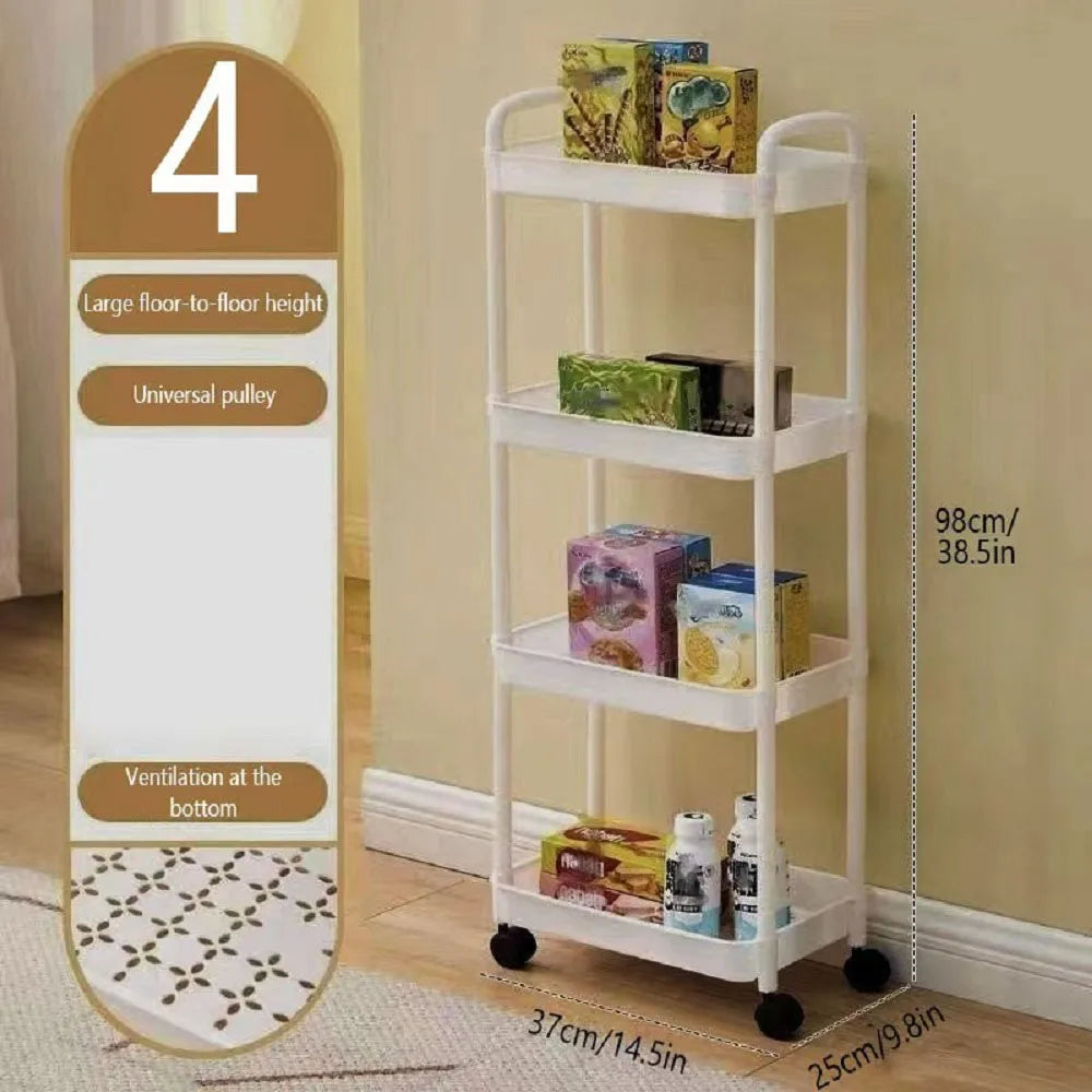 3/4-Tier Rolling Storage Cart