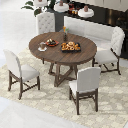 Extendable Dining Table Set for 4, 5