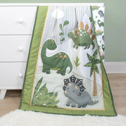 Dinosaur Nursery Bedding Set for Baby Crib and Toddler Bed