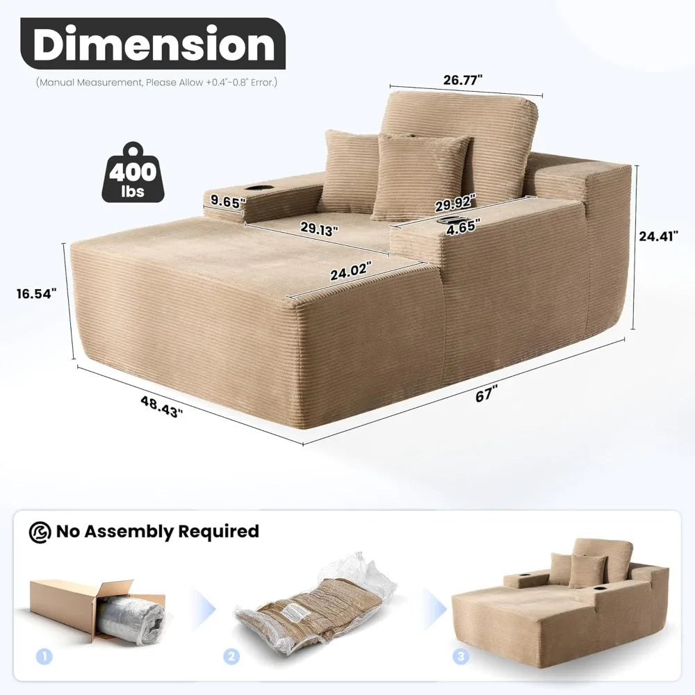 Indoor Chaise Lounge Chair